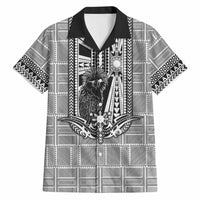 Mabuhay Philippines Festival Hawaiian Shirt Philippine Eagle Sun Three Stars Barong Pattern DT05 Gray - Polynesian Pride