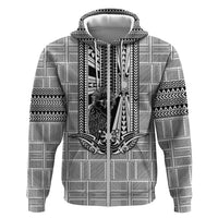 Mabuhay Philippines Festival Hoodie Philippine Eagle Sun Three Stars Barong Pattern DT05 Zip Hoodie Gray - Polynesian Pride