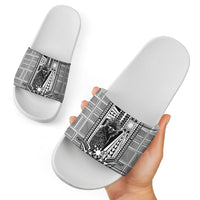 Mabuhay Philippines Festival Slide Sandals Philippine Eagle Sun Three Stars Barong Pattern DT05 - Polynesian Pride