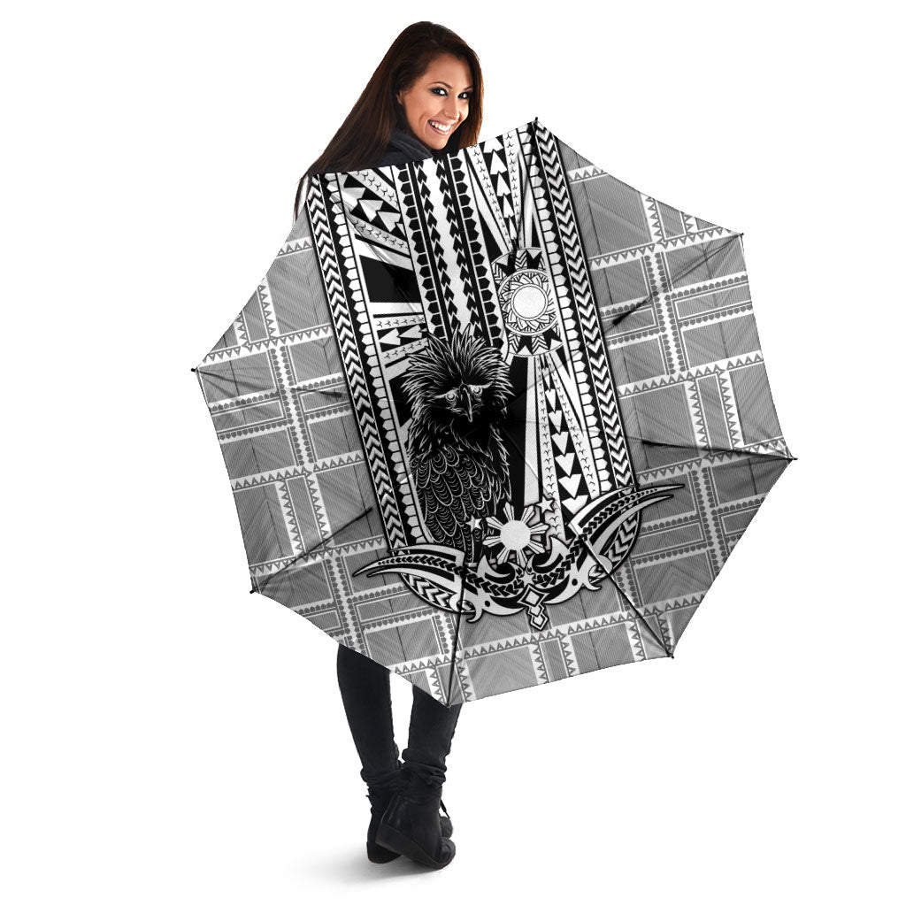 Mabuhay Philippines Festival Umbrella Philippine Eagle Sun Three Stars Barong Pattern DT05 - Polynesian Pride
