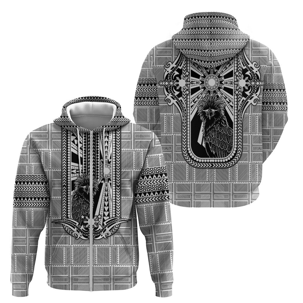 Mabuhay Philippines Festival Zip Hoodie Philippine Eagle Sun Three Stars Barong Pattern DT05 - Polynesian Pride