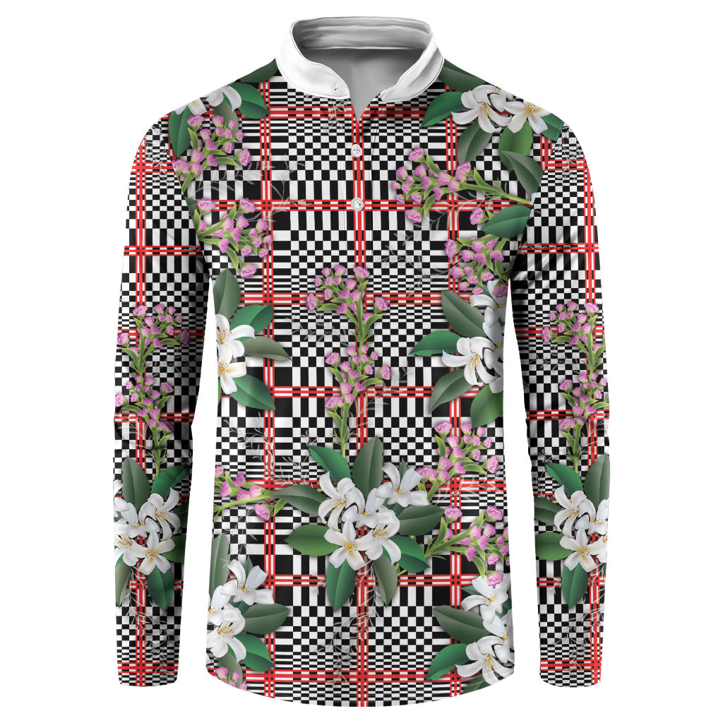 Red Binakol Motifs With Jasminum Sambac Button Sweatshirt Mabuhay Philippines Festival DT05 Red - Polynesian Pride