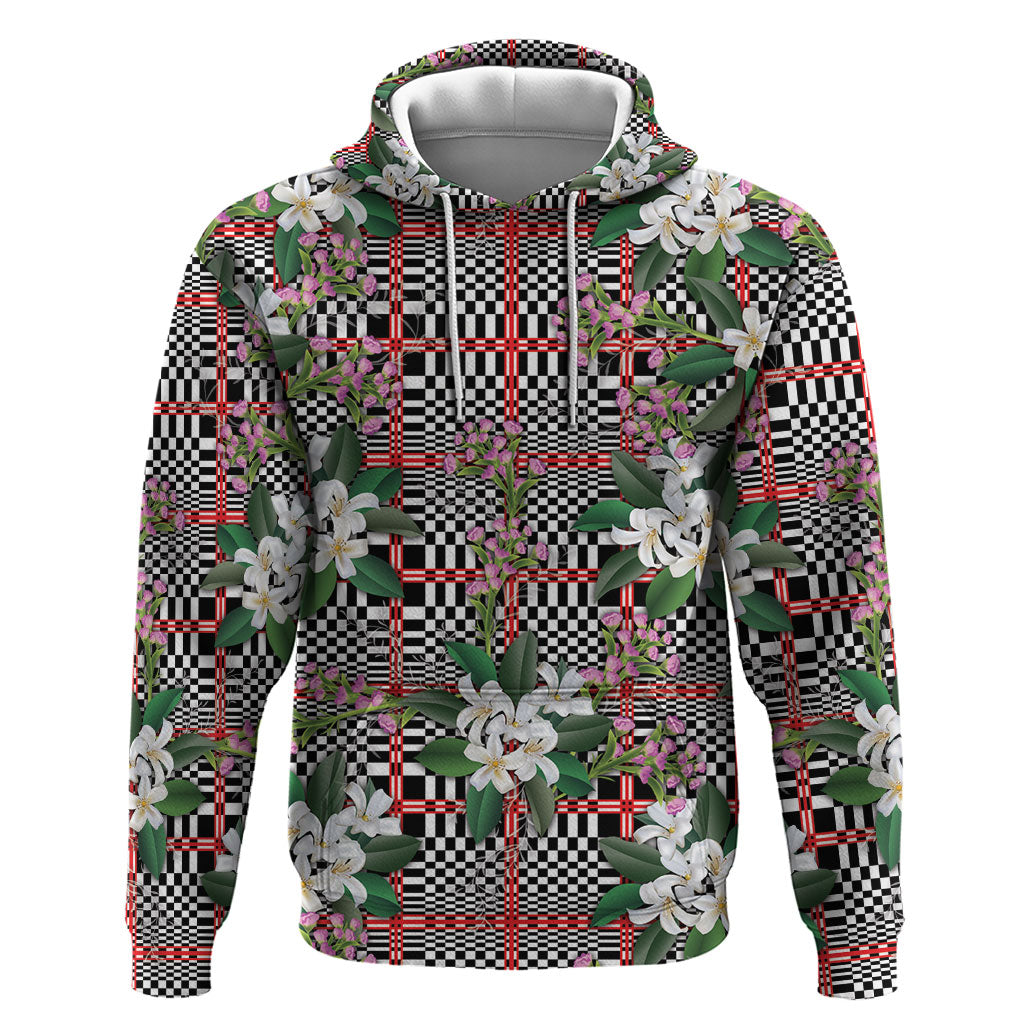 Red Binakol Motifs With Jasminum Sambac Hoodie Mabuhay Philippines Festival DT05 Pullover Hoodie Red - Polynesian Pride