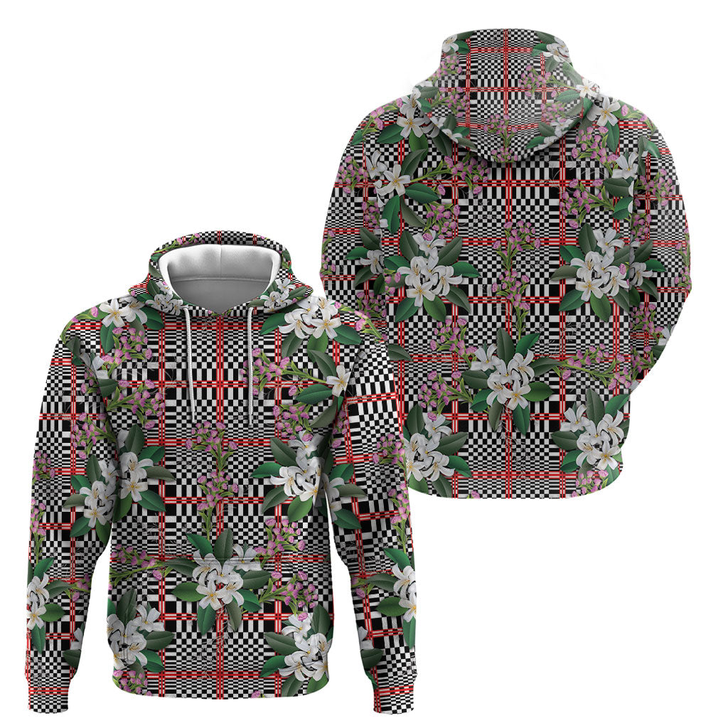 Red Binakol Motifs With Jasminum Sambac Hoodie Mabuhay Philippines Festival DT05 - Polynesian Pride