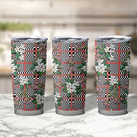 Red Binakol Motifs With Jasminum Sambac Tumbler Cup Mabuhay Philippines Festival DT05 - Polynesian Pride