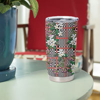 Red Binakol Motifs With Jasminum Sambac Tumbler Cup Mabuhay Philippines Festival DT05 - Polynesian Pride