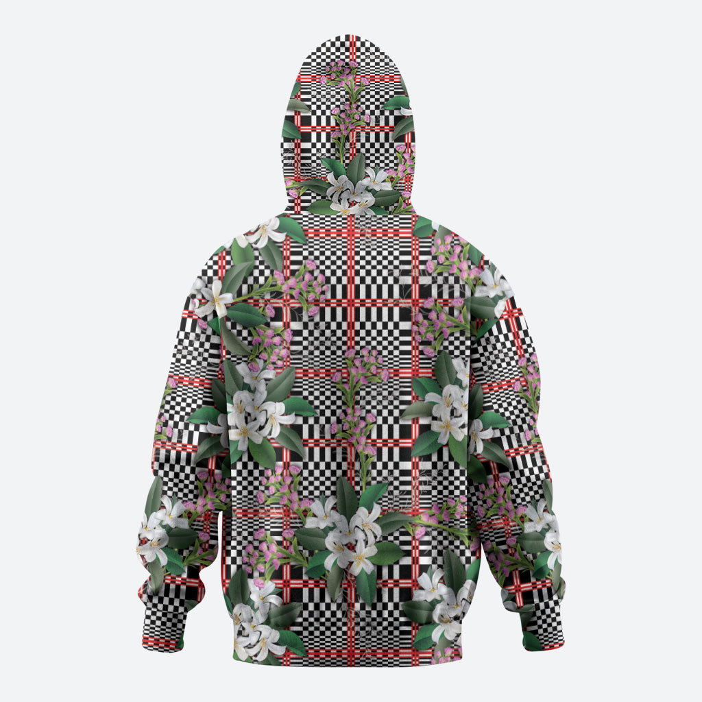 Red Binakol Motifs With Jasminum Sambac Zip Hoodie Mabuhay Philippines Festival DT05 - Polynesian Pride