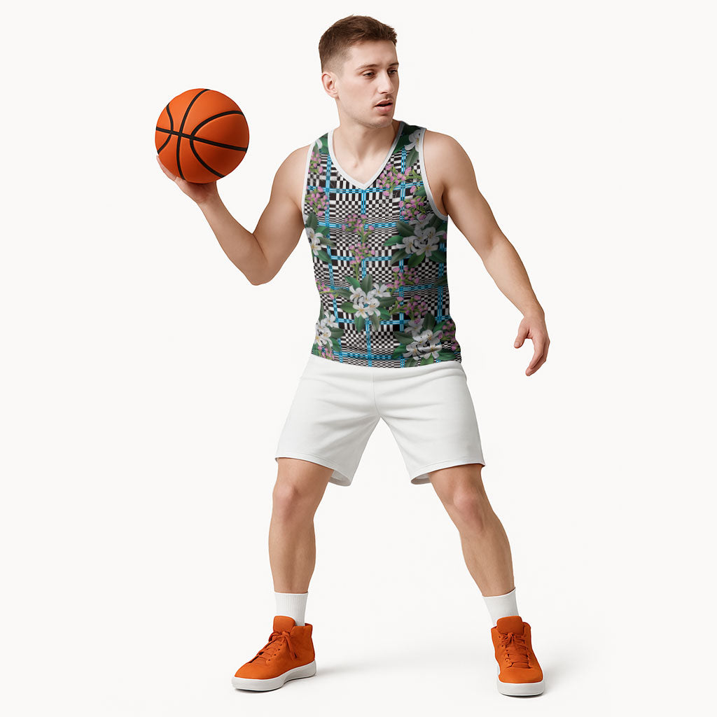Blue Binakol Motifs With Jasminum Sambac Basketball Jersey Mabuhay Philippines Festival DT05 - Polynesian Pride
