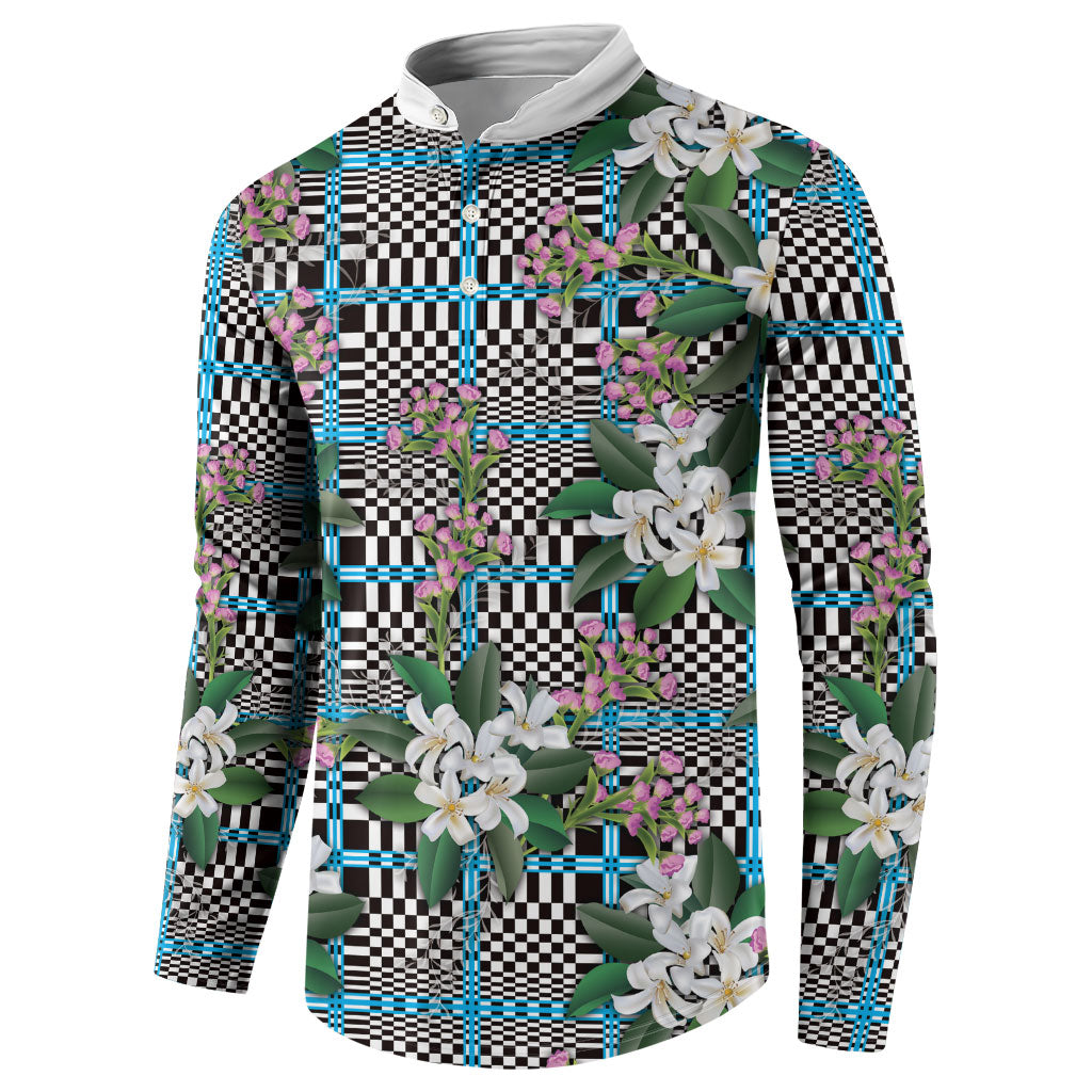 Blue Binakol Motifs With Jasminum Sambac Button Sweatshirt Mabuhay Philippines Festival DT05 - Polynesian Pride