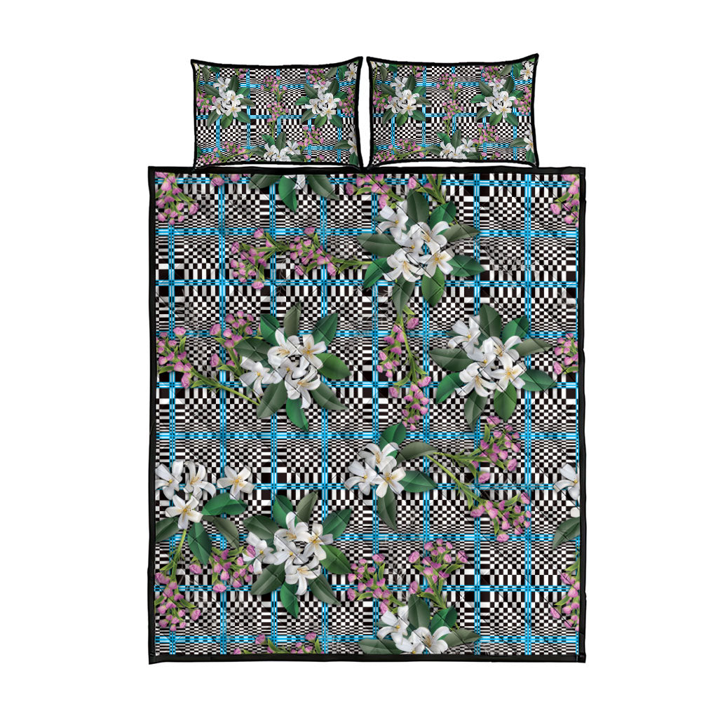 Blue Binakol Motifs With Jasminum Sambac Quilt Bed Set Mabuhay Philippines Festival DT05 - Polynesian Pride