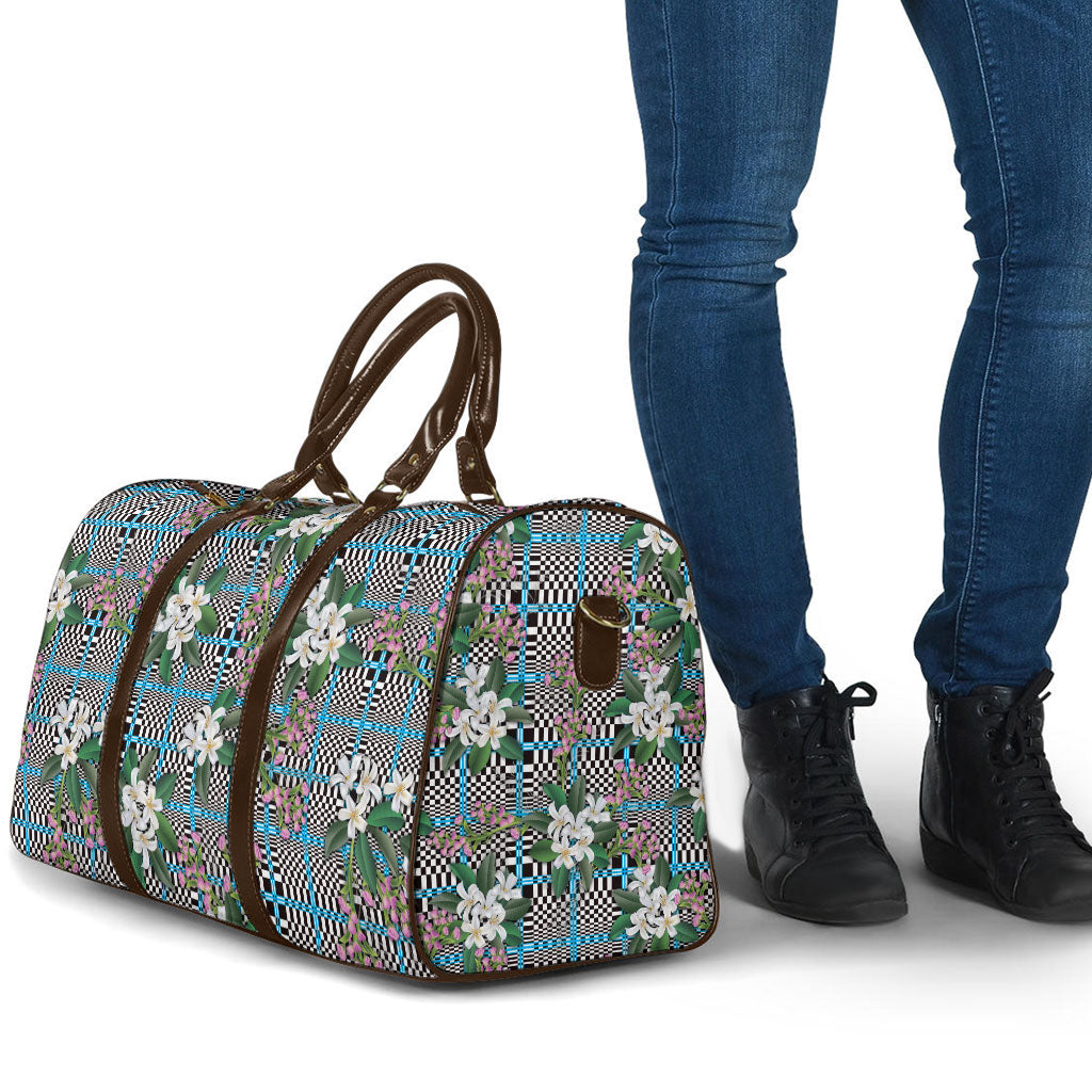 Blue Binakol Motifs With Jasminum Sambac Travel Bag Mabuhay Philippines Festival DT05 - Polynesian Pride