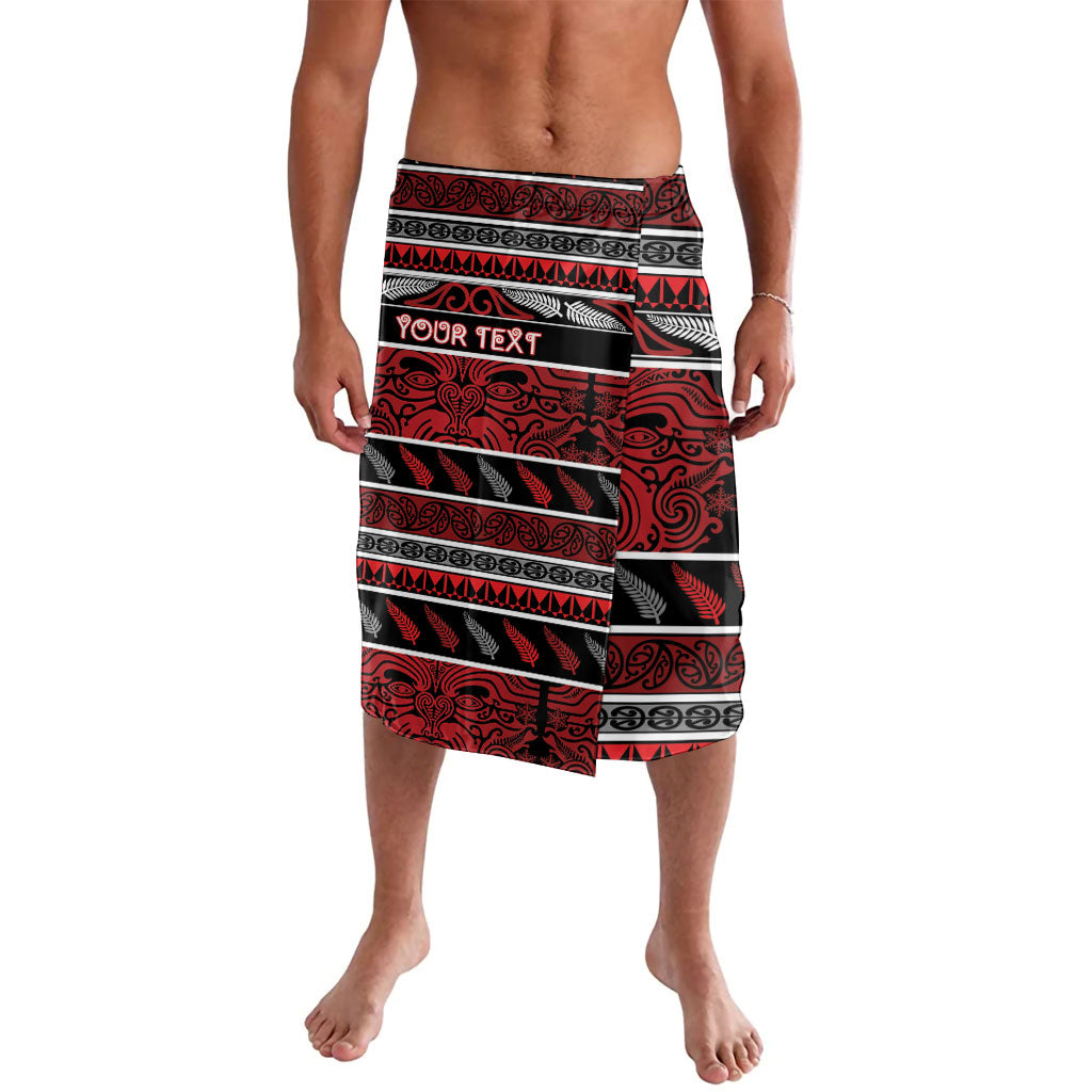Personalised Ngapuhi Aotearoa Meri Kirihimete Lavalava Maori Silver Fern Koru Tribal Pattern