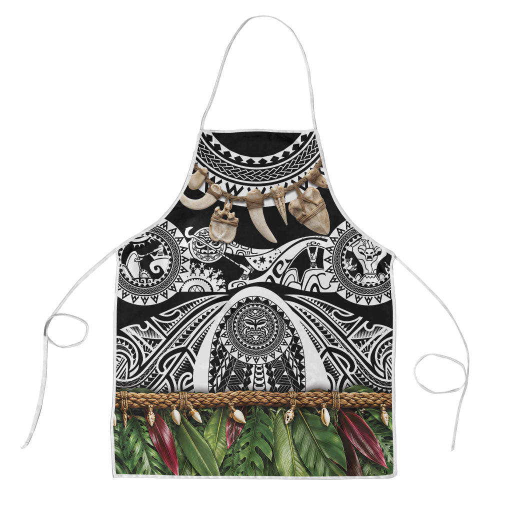 Polynesia Maui Black Tattoo Inspired Apron Tropical Leaf Skirt Costume DT05 Black - Polynesian Pride