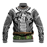 Polynesia Maui Black Tattoo Inspired Baseball Jacket Tropical Leaf Skirt Costume DT05 - Polynesian Pride