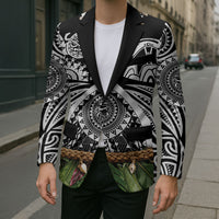 Polynesia Maui Black Tattoo Inspired Blazer Tropical Leaf Skirt Costume DT05 - Polynesian Pride