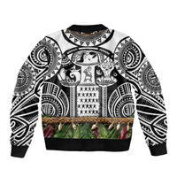 Polynesia Maui Black Tattoo Inspired Bomber Jacket Tropical Leaf Skirt Costume DT05 - Polynesian Pride