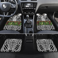 Polynesia Maui Black Tattoo Inspired Car Mats Tropical Leaf Skirt Costume DT05 Set 4pcs Black - Polynesian Pride