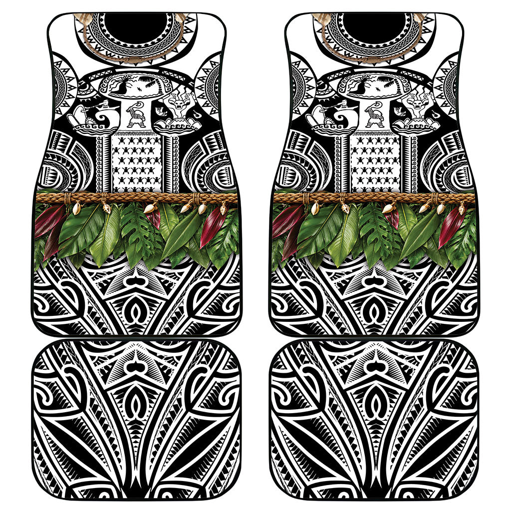 Polynesia Maui Black Tattoo Inspired Car Mats Tropical Leaf Skirt Costume DT05 - Polynesian Pride