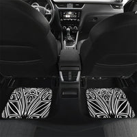 Polynesia Maui Black Tattoo Inspired Car Mats Tropical Leaf Skirt Costume DT05 Set 2pcs - Back Black - Polynesian Pride