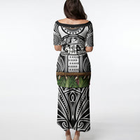 Polynesia Maui Black Tattoo Inspired Puletasi Tropical Leaf Skirt Costume DT05 - Polynesian Pride