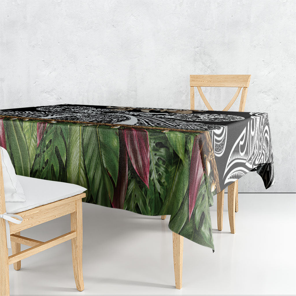 Polynesia Maui Black Tattoo Inspired Tablecloth Tropical Leaf Skirt Costume DT05 - Polynesian Pride