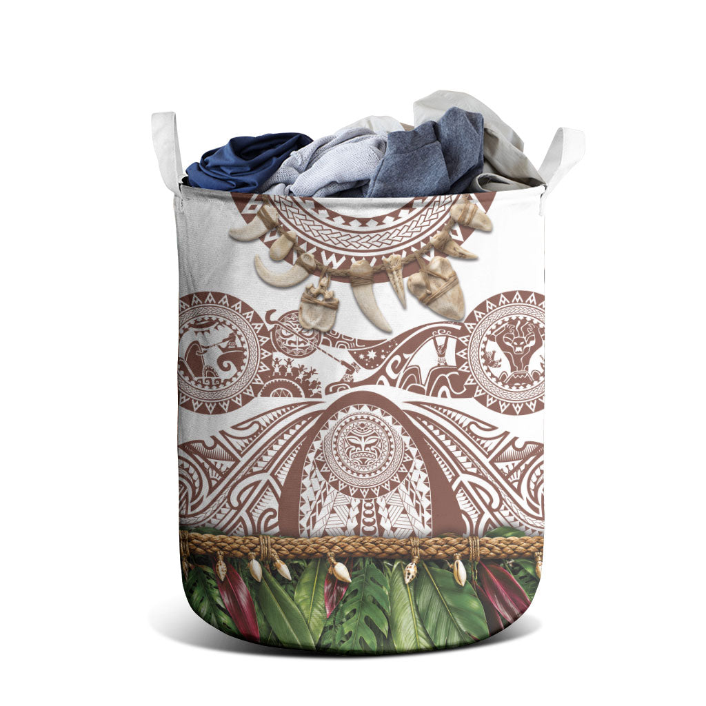 Polynesia Maui Umber Tattoo Inspired Laundry Basket Tropical Leaf Skirt Costume DT05 - Polynesian Pride