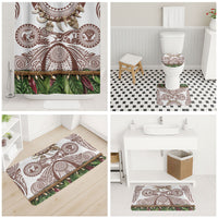 Polynesia Maui Umber Tattoo Inspired Bathroom Set Tropical Leaf Skirt Costume DT05 - Polynesian Pride