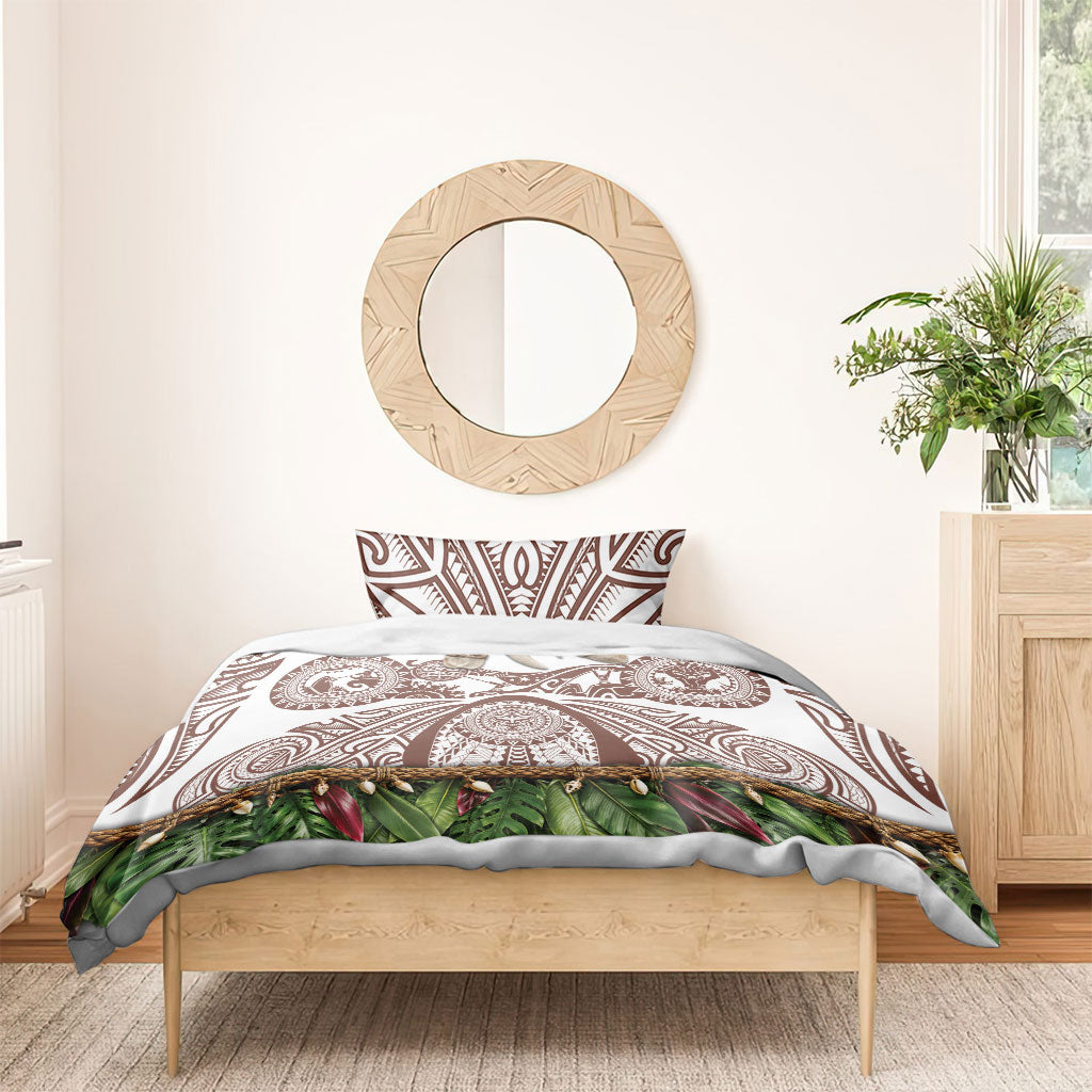 Polynesia Maui Umber Tattoo Inspired Bedding Set Tropical Leaf Skirt Costume DT05 - Polynesian Pride