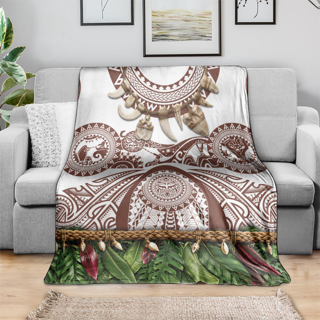 Polynesia Maui Umber Tattoo Inspired Blanket Tropical Leaf Skirt Costume DT05 - Polynesian Pride
