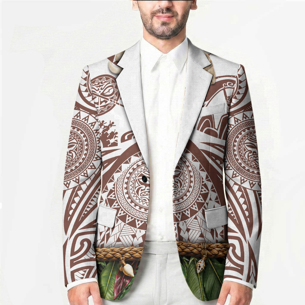 Polynesia Maui Umber Tattoo Inspired Blazer Tropical Leaf Skirt Costume DT05 - Polynesian Pride