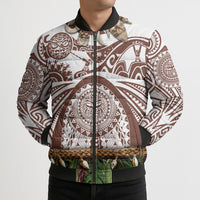 Polynesia Maui Umber Tattoo Inspired Bomber Puffer Jacket Tropical Leaf Skirt Costume DT05 - Polynesian Pride