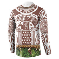Polynesia Maui Umber Tattoo Inspired Button Sweatshirt Tropical Leaf Skirt Costume DT05 - Polynesian Pride