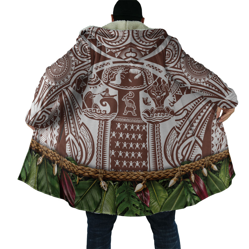 Polynesia Maui Umber Tattoo Inspired Cloak Tropical Leaf Skirt Costume DT05 - Polynesian Pride