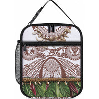 Polynesia Maui Umber Tattoo Inspired Lunch Bag Tropical Leaf Skirt Costume DT05 10.2 × 8.3 × 4.3 inch Brown - Polynesian Pride