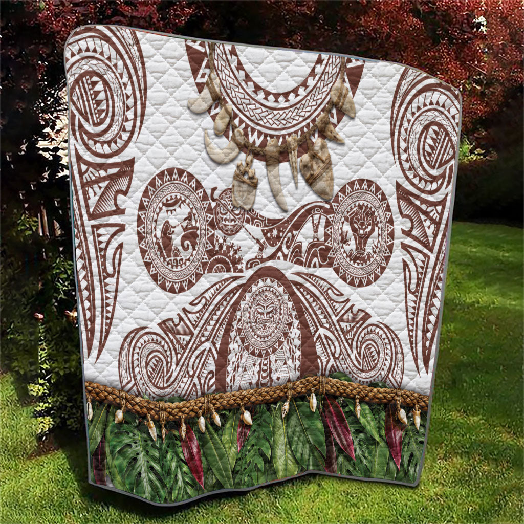 Polynesia Maui Umber Tattoo Inspired Quilt Tropical Leaf Skirt Costume DT05 - Polynesian Pride