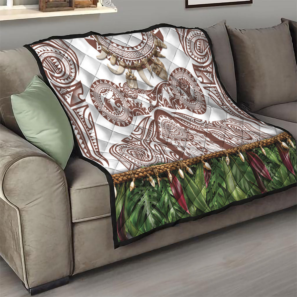 Polynesia Maui Umber Tattoo Inspired Quilt Tropical Leaf Skirt Costume DT05 - Polynesian Pride