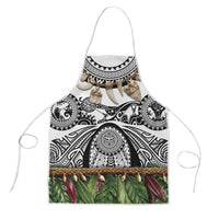 Polynesia Maui White Tattoo Inspired Apron Tropical Leaf Skirt Costume DT05 White - Polynesian Pride
