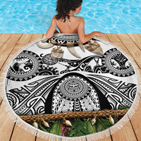 Polynesia Maui White Tattoo Inspired Beach Blanket Tropical Leaf Skirt Costume DT05 - Polynesian Pride