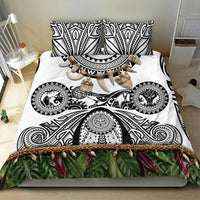 Polynesia Maui White Tattoo Inspired Bedding Set Tropical Leaf Skirt Costume DT05 - Polynesian Pride