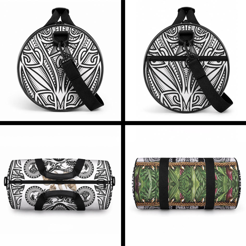 Polynesia Maui White Tattoo Inspired Duffle Bag Tropical Leaf Skirt Costume DT05 - Polynesian Pride