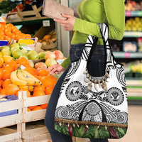 Polynesia Maui White Tattoo Inspired Grocery Bag Tropical Leaf Skirt Costume DT05 - Polynesian Pride