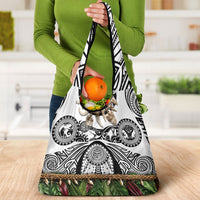 Polynesia Maui White Tattoo Inspired Grocery Bag Tropical Leaf Skirt Costume DT05 - Polynesian Pride