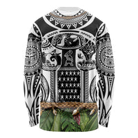 Polynesia Maui White Tattoo Inspired Long Sleeve Shirt Tropical Leaf Skirt Costume DT05 - Polynesian Pride