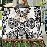 Polynesia Maui White Tattoo Inspired Quilt Tropical Leaf Skirt Costume DT05 White - Polynesian Pride