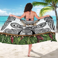 Polynesia Maui White Tattoo Inspired Sarong Tropical Leaf Skirt Costume DT05 - Polynesian Pride