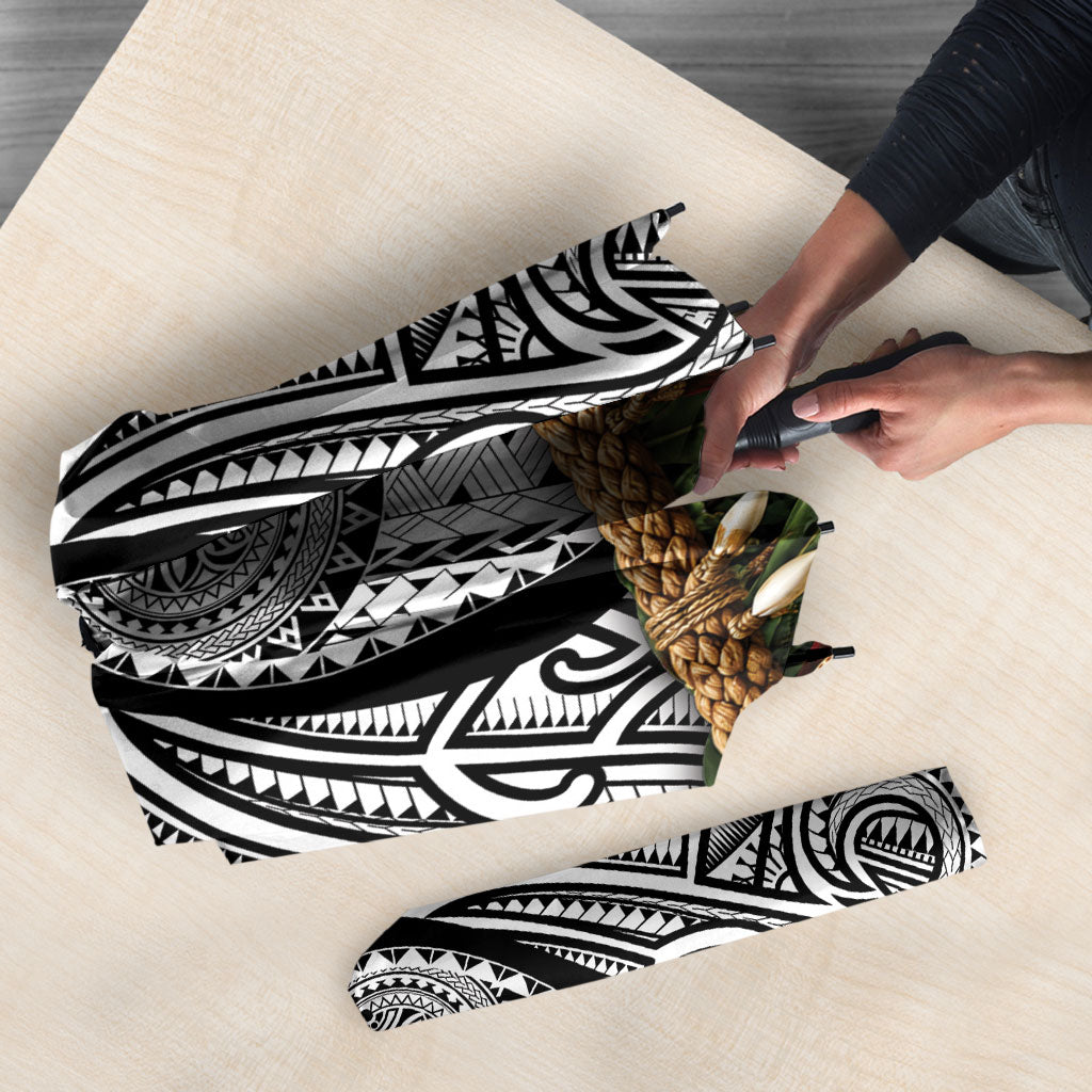 Polynesia Maui White Tattoo Inspired Umbrella Tropical Leaf Skirt Costume DT05 - Polynesian Pride