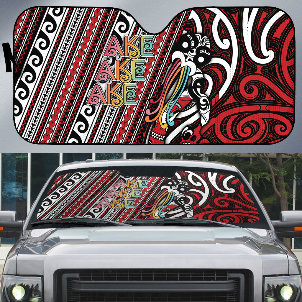 Maori Language Week Auto Sun Shade Ake Ake Ake Tribal Patterns