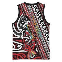 Personalised Maori Language Week Basketball Jersey Ake Ake Ake Tribal Patterns
