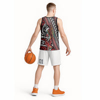 Personalised Maori Language Week Basketball Jersey Ake Ake Ake Tribal Patterns