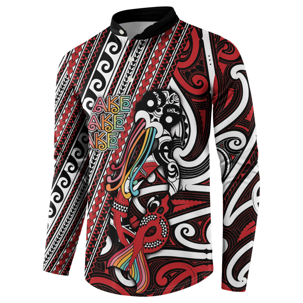 Personalised Maori Language Week Button Sweatshirt Ake Ake Ake Tribal Patterns